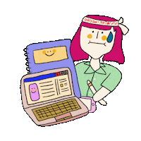 csmfanland cute girl work college Sticker