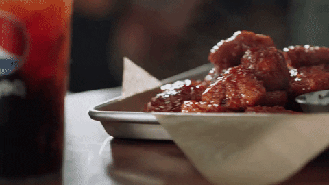 bwwings giphygifmaker hungry spicy nom GIF