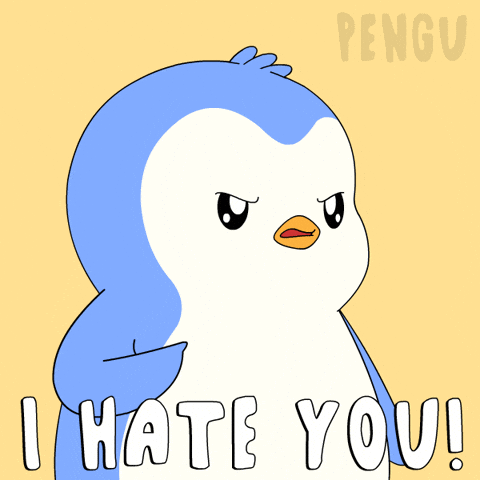 Angry I Hate You GIF by Pudgy Penguins