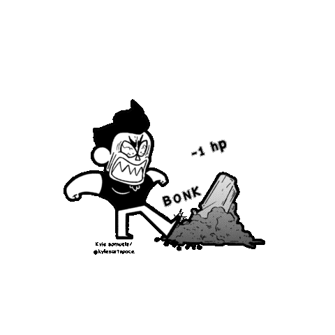 Kick Destroy Sticker by Kyle Samuels