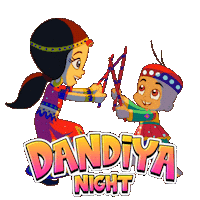 Durga Puja Navratri Sticker by Chhota Bheem