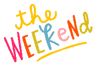 The Weekend Friday Sticker by Linzie Hunter