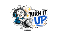 Turn It Up Listening Sticker by International Society for Music Education