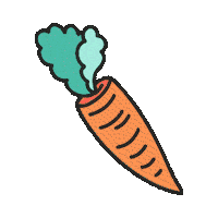 biloba carrot feeding carotte alimentation Sticker