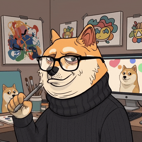 Shiba Inu Illustration GIF by Doge Pound