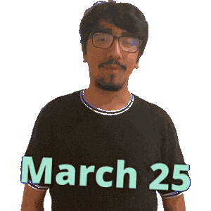 25Th March Sticker