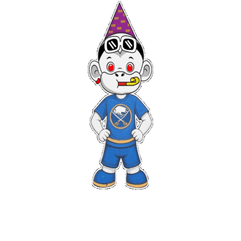 Buffalo Sabres White Monkey Sticker by Zhot