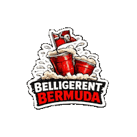 BelligerentBermuda party beer bermuda red solo cup Sticker