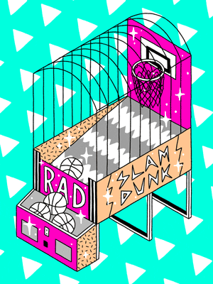 arcade basketball GIF by Jenni Sparks