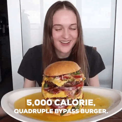 Nela Downs 5,000-Calorie 'Quadruple Bypass Burger'