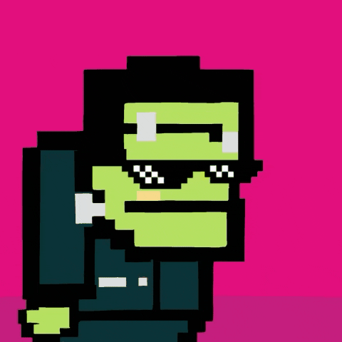 Clover666 giphyupload pixel pixelart glasses GIF