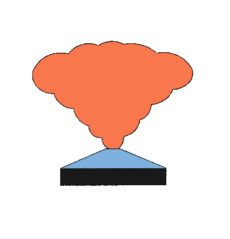 ellanmwebb explosion volcano geography geology Sticker