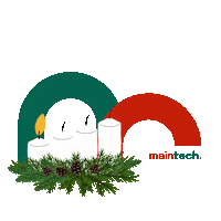 Christmas Candles Sticker by Maintech