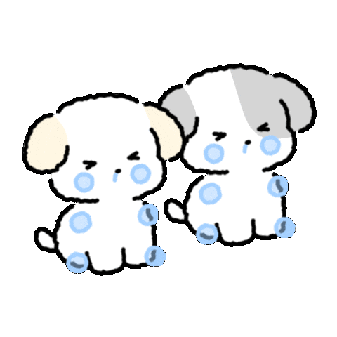 Sad Dog Sticker