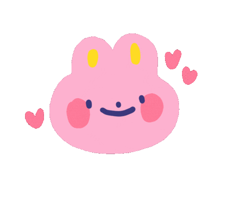 jjannnie giphyupload pink kawaii bunny Sticker