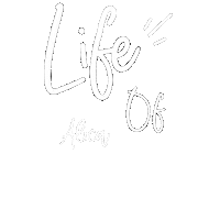 White Line Lettering Sticker