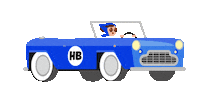 animation driving Sticker by Hilbrand Bos Illustrator