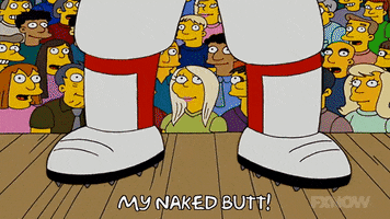 Episode 18 Someone Revealing His Naked Butt GIF by The Simpsons