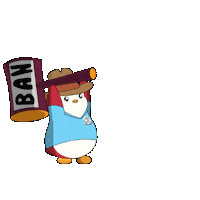 Penguin Banish Sticker by Pudgy Penguins