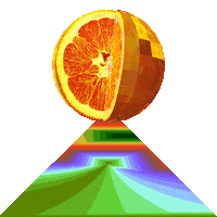 Art Orange Sticker by badblueprints