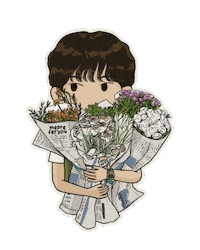 Korean Drama Flowers Sticker