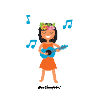 Flower Girl Singing Sticker by ArtBox Global