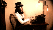 thebrassharpies work working typing busy GIF