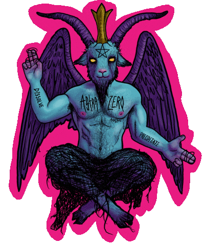 Blue Demon Devil Sticker by Astra Zero