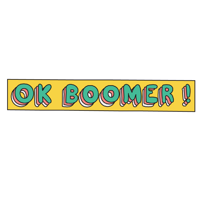 GeorgeMussel boomer ok boomer georgemussel Sticker
