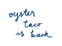 oyster taco Sticker by bartacolife