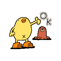 Bird Ok Sticker by ぴょろりんちょ（ひよこ人間ぴよ）
