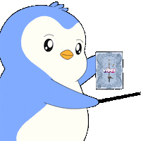 Excited Trading Cards Sticker by Pudgy Penguins