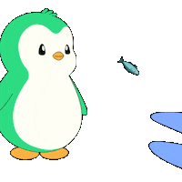Hungry Penguin Sticker by Abster