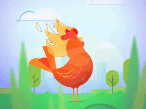 summer chicken GIF by andjka