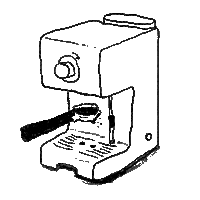 Tamp Coffee Beans Sticker by Ernie