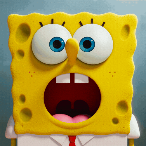 Surprised Spongebob Squarepants GIF by The SpongeBob Movie: Sponge On The Run