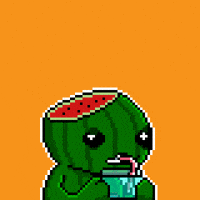 Cute Pixel Watermelon Drink GIF by A Good Doctor Studio