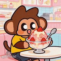 Dig In Ice Cream GIF by Chimpers