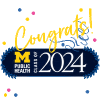 Graduation Grad Sticker by Michigan Public Health