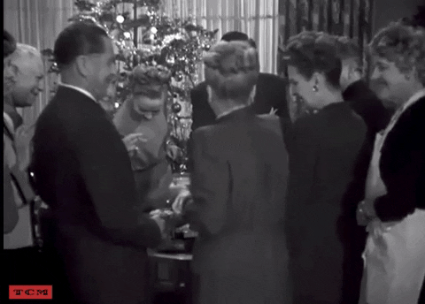 Shocked Christmas Party GIF by Turner Classic Movies