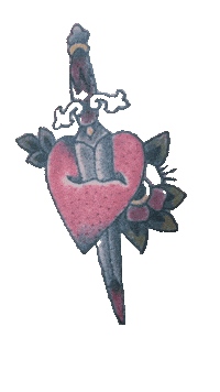RansomTattooGallery heart tattoo dagger rtg Sticker