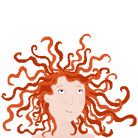 nicsquirrell girl woman crazy hair Sticker