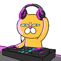 mics_p fun dj character puma Sticker