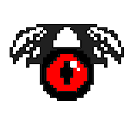 super8bitrafa retro eye pixel art flying Sticker