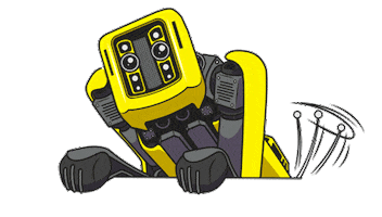 workingclassheroes dog festival robot nerd Sticker