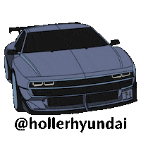 hollerhyundai retro 80s hyundai delorean Sticker