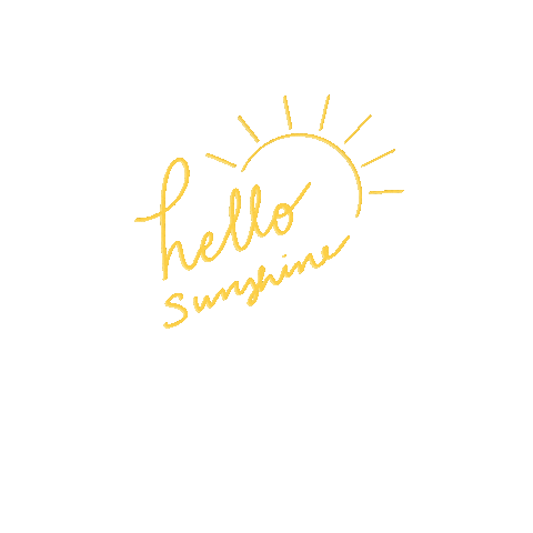 lizzieandlo happy hello sun yellow Sticker