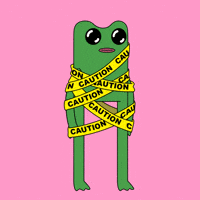 Warning Be Careful GIF by fwogs