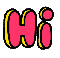 Pink Hello Sticker by Poppy Deyes