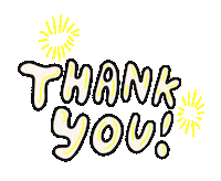 Thanks Thank You Sticker by Yubia